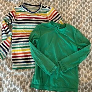 Two sun shirts/swim shirts from Primary, size 4-5